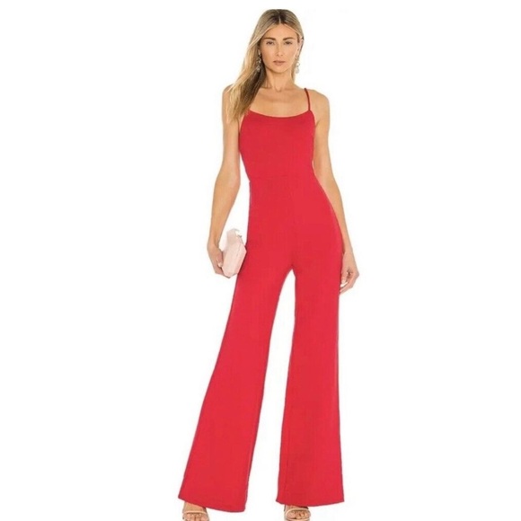 Lovers and friends LaviniaElegant Red Jumpsuit in cherry red sizeS nwt - Picture 1 of 10